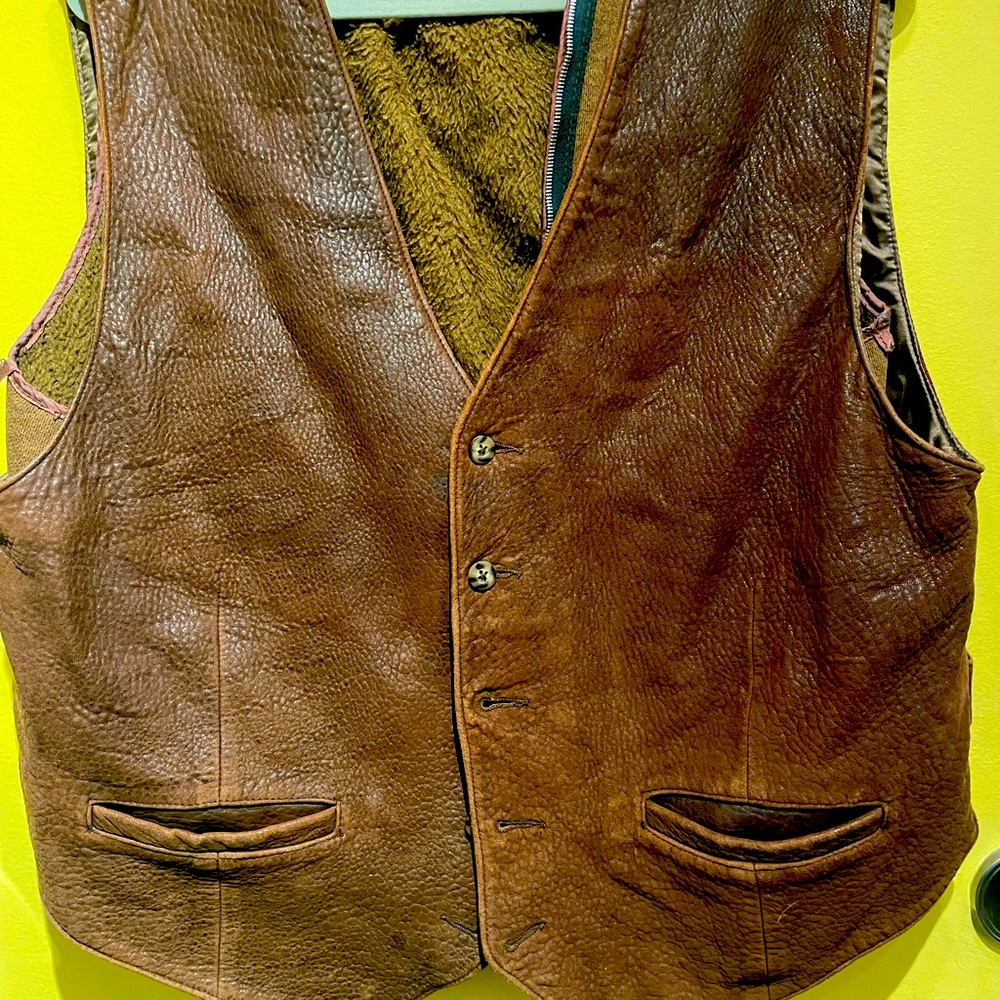 Vintage Abercrombie leather vest